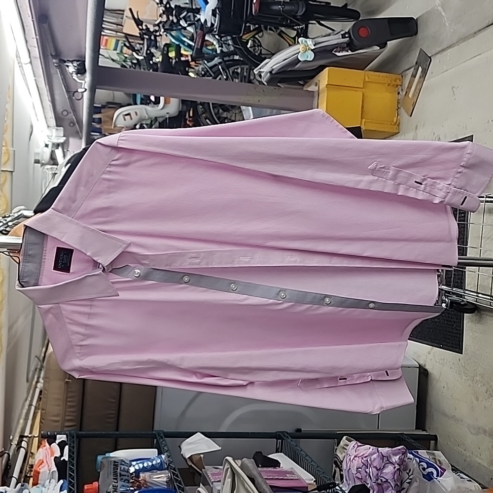 UNTUCKit Pink Striped Cotton Shirt